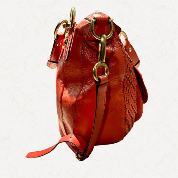 Coach Orange Woven Shoulder Bag.  VGC. - Picture 5 of 11